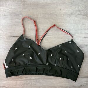 The Upside Skulls Zoe Sports Bra olive Green Orange in XL